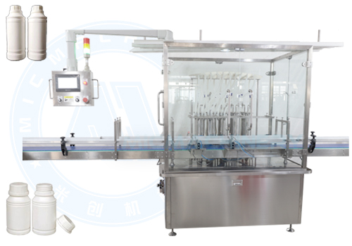 Plastic vial filling equipment