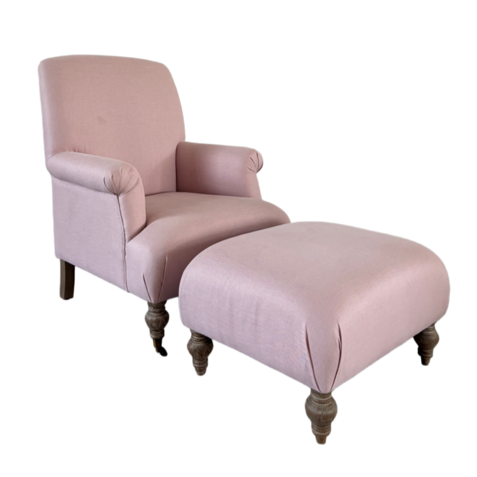 accent chair with ottoman