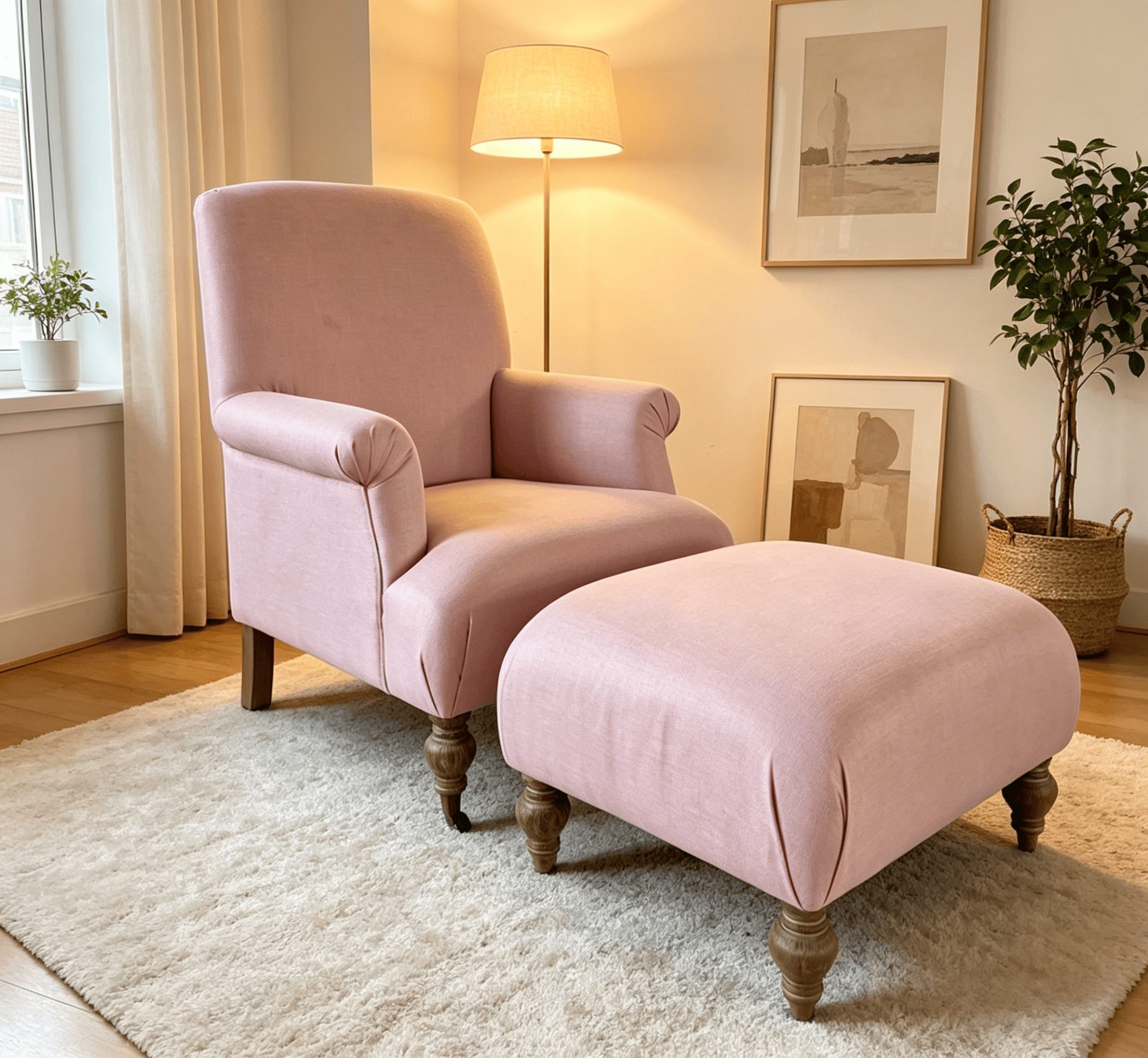  accent chair ottoman