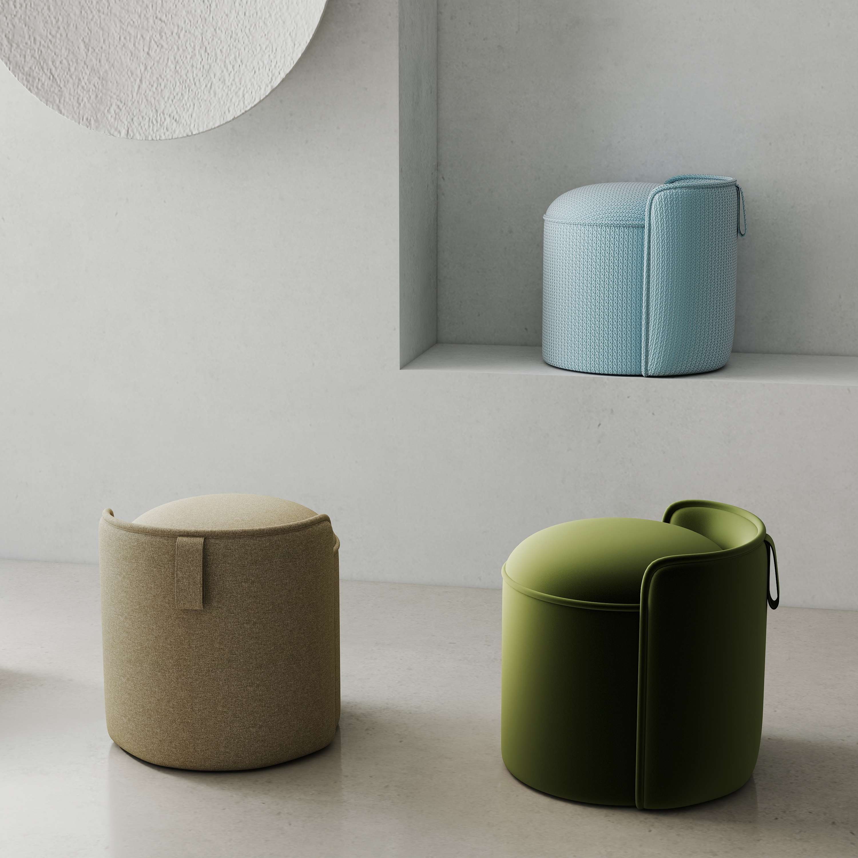Entryway ottoman stool