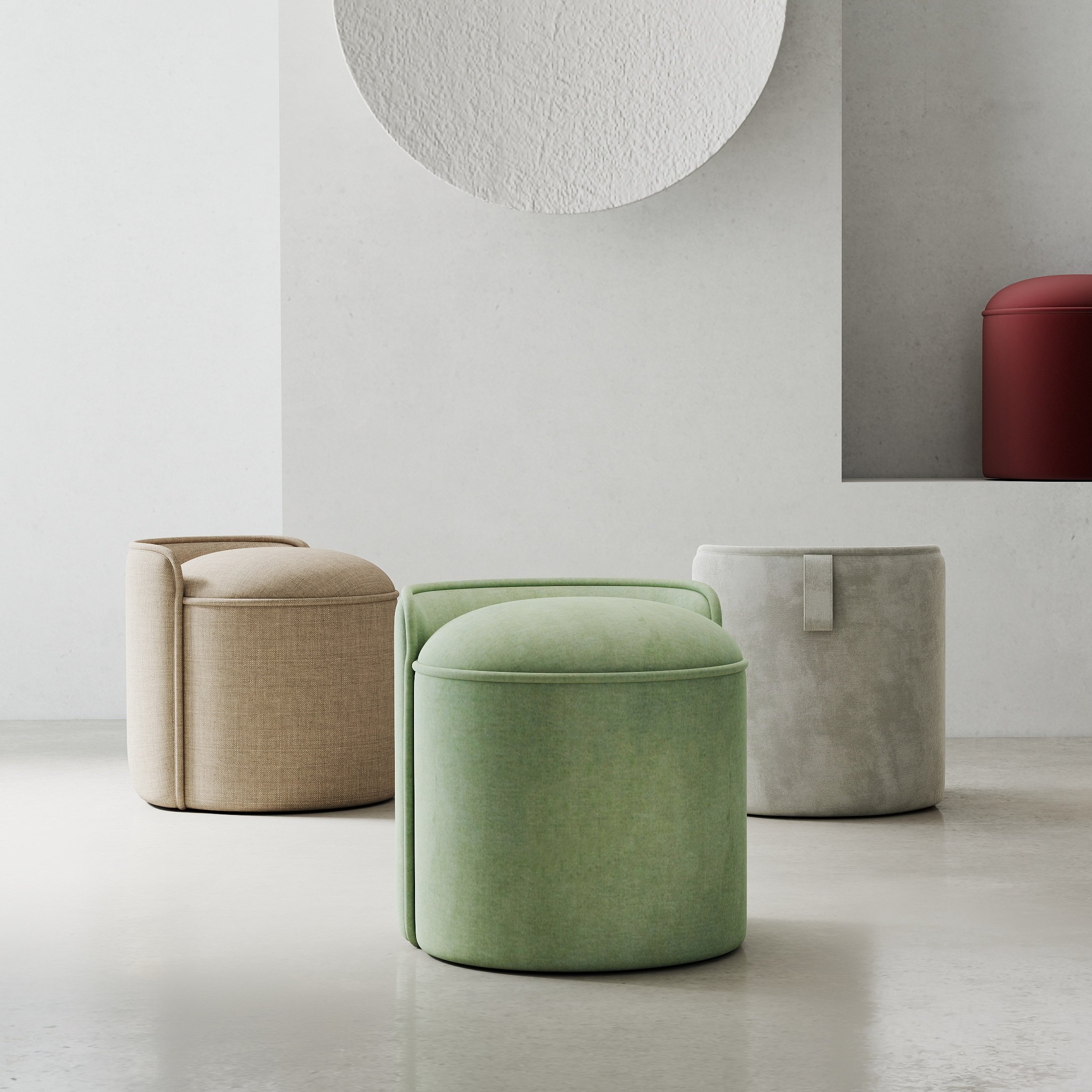 Small round accent stool