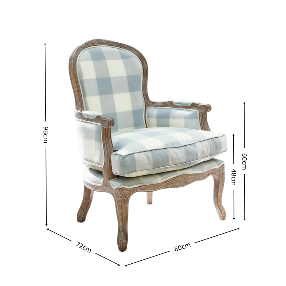 cane back armchair