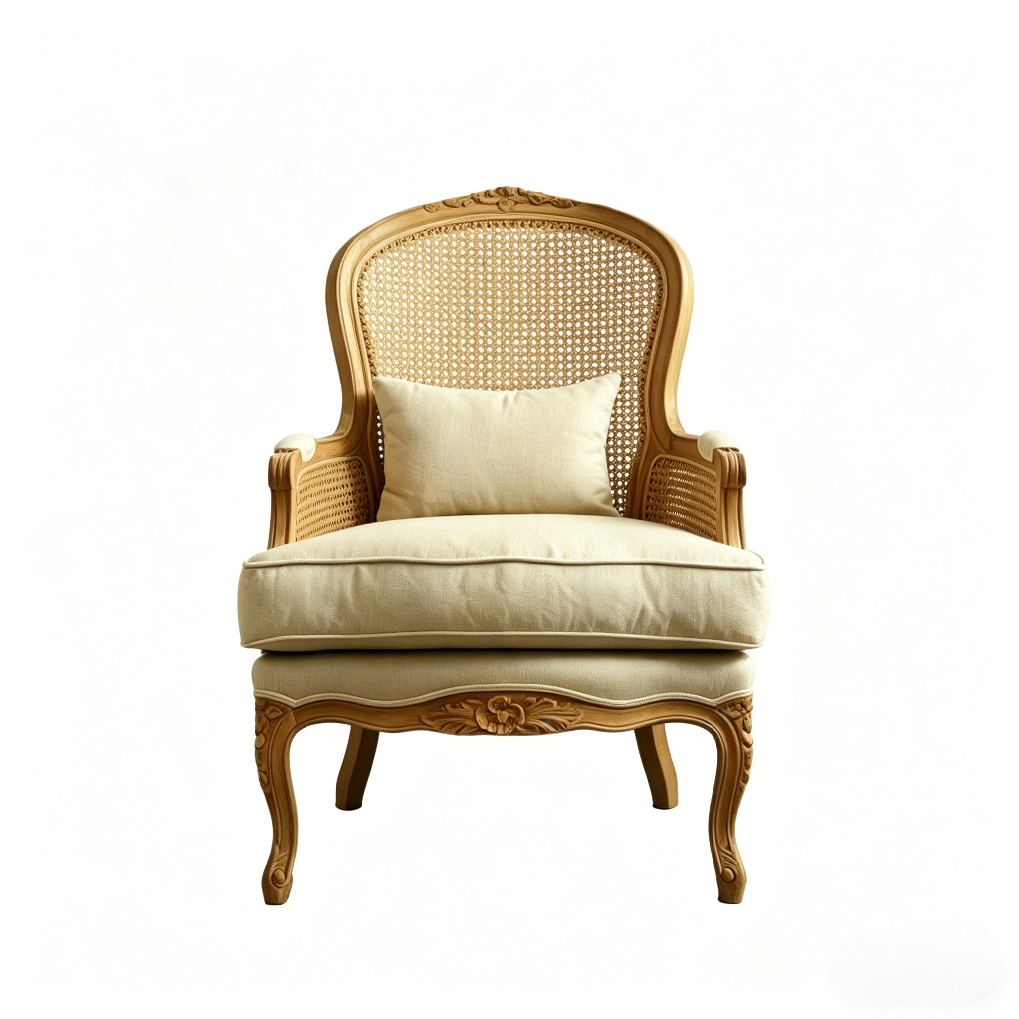  linen upholstered armchair