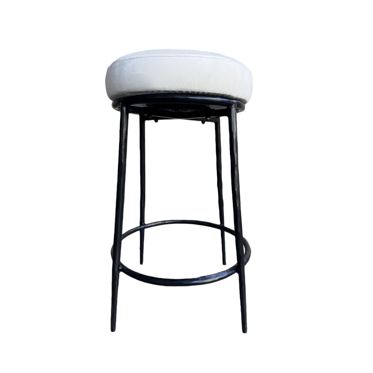 black metal bar stool