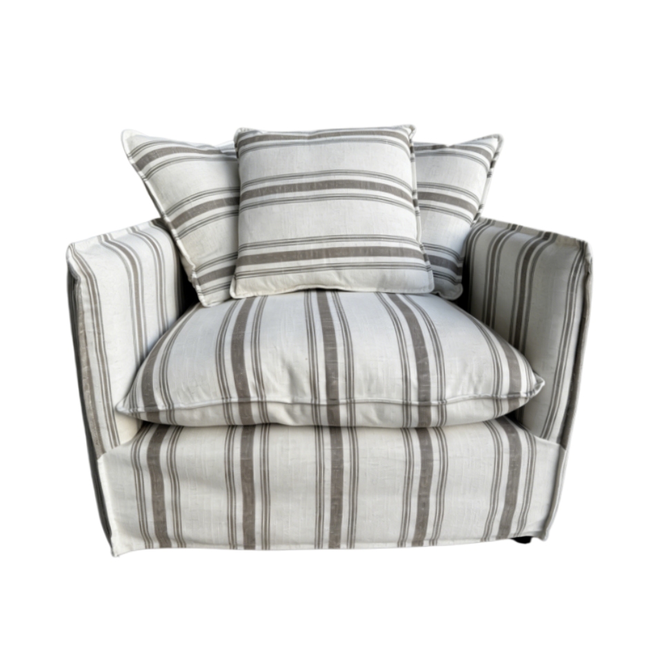 linen accent chair