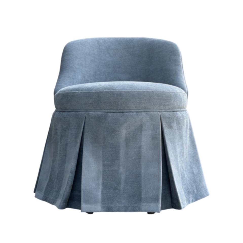 chenille vanity chair