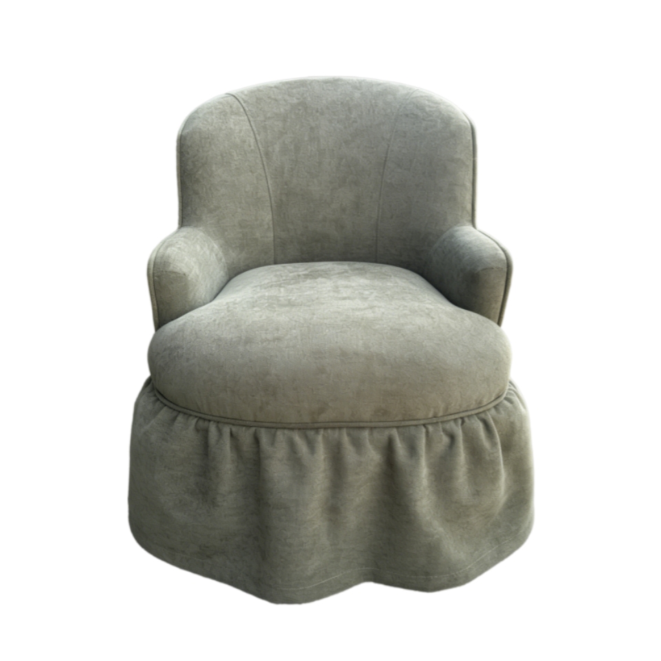 Skirted accent chair