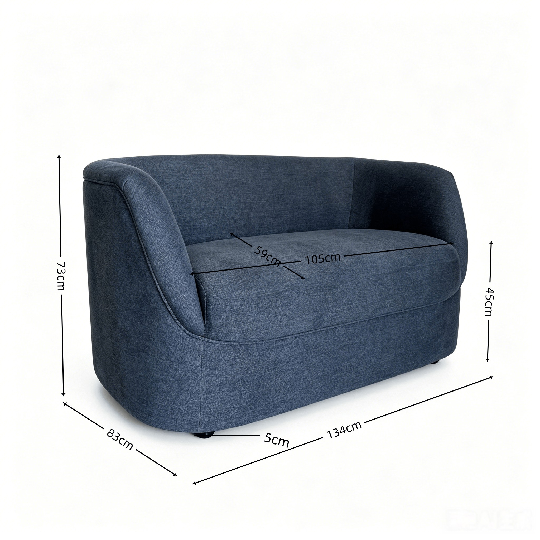 arc armrest sofa