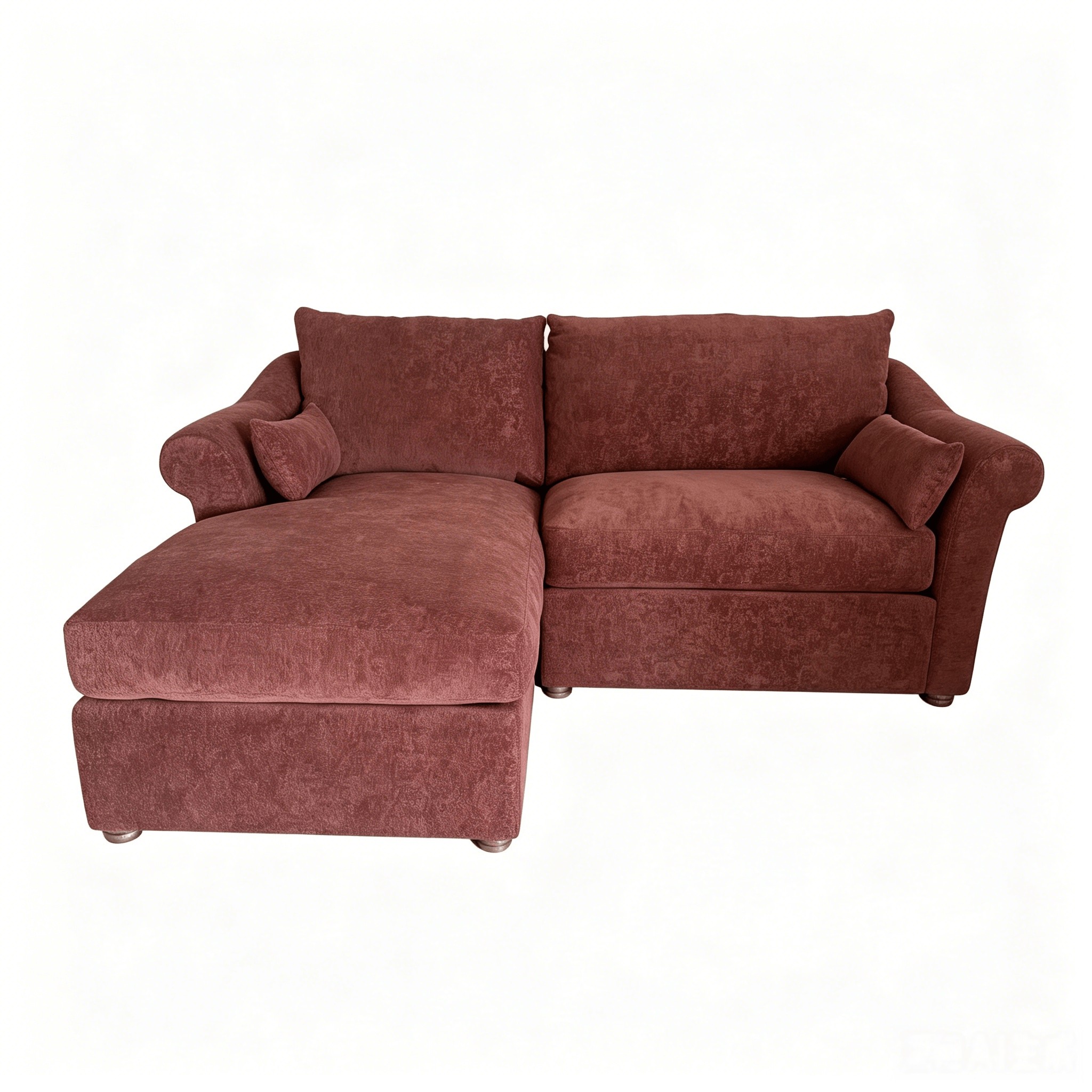 L-shaped fabric sofa with chaise