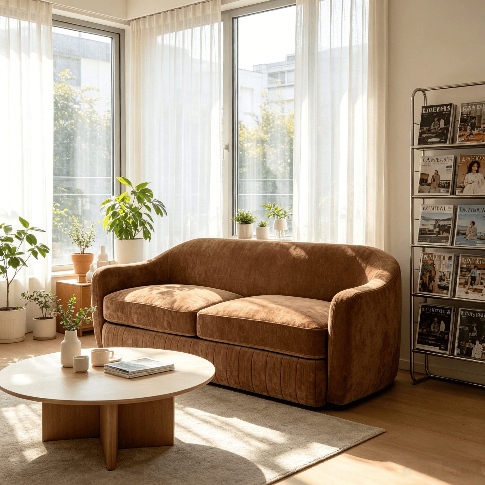 velvet-like polyester sofa