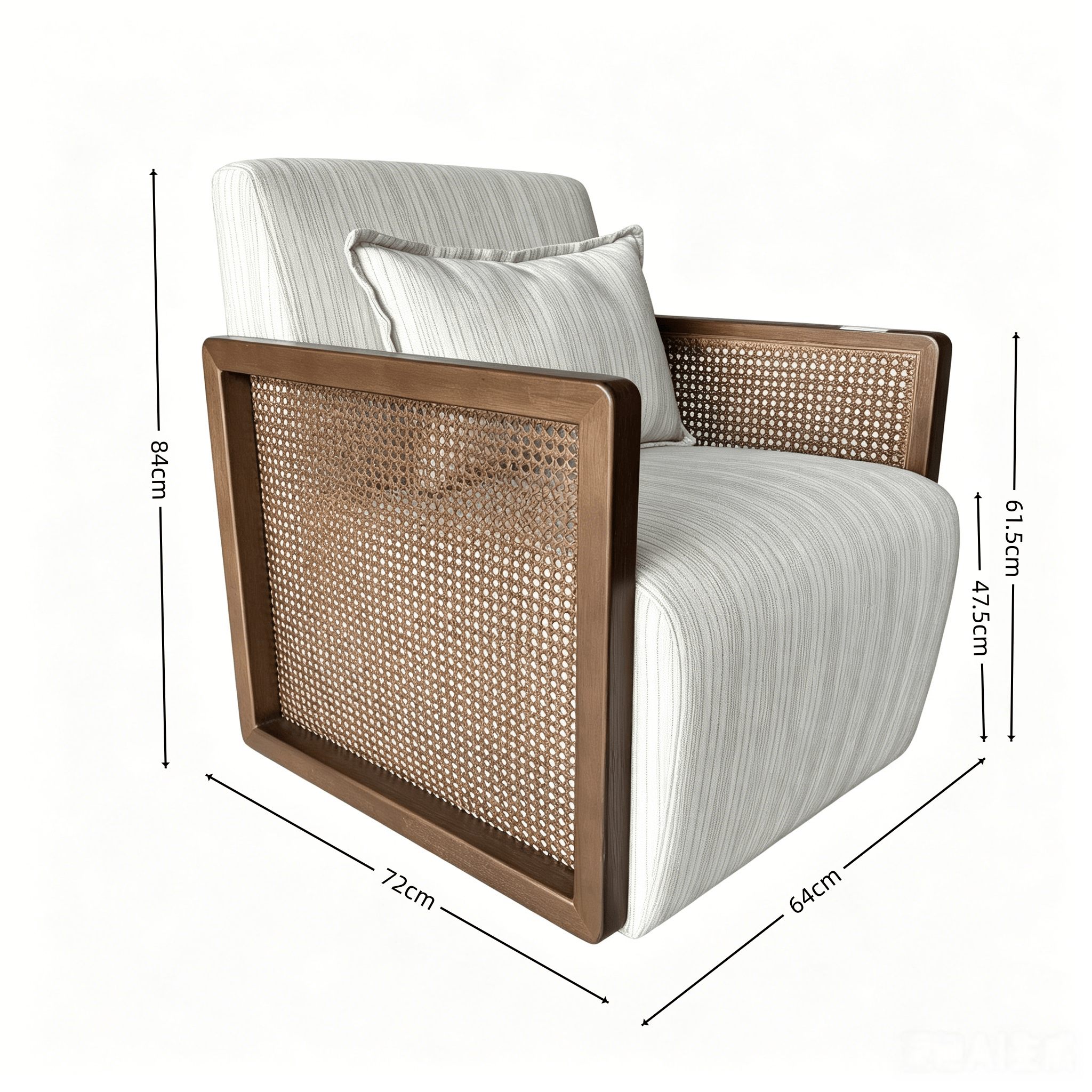 cane webbing armchair