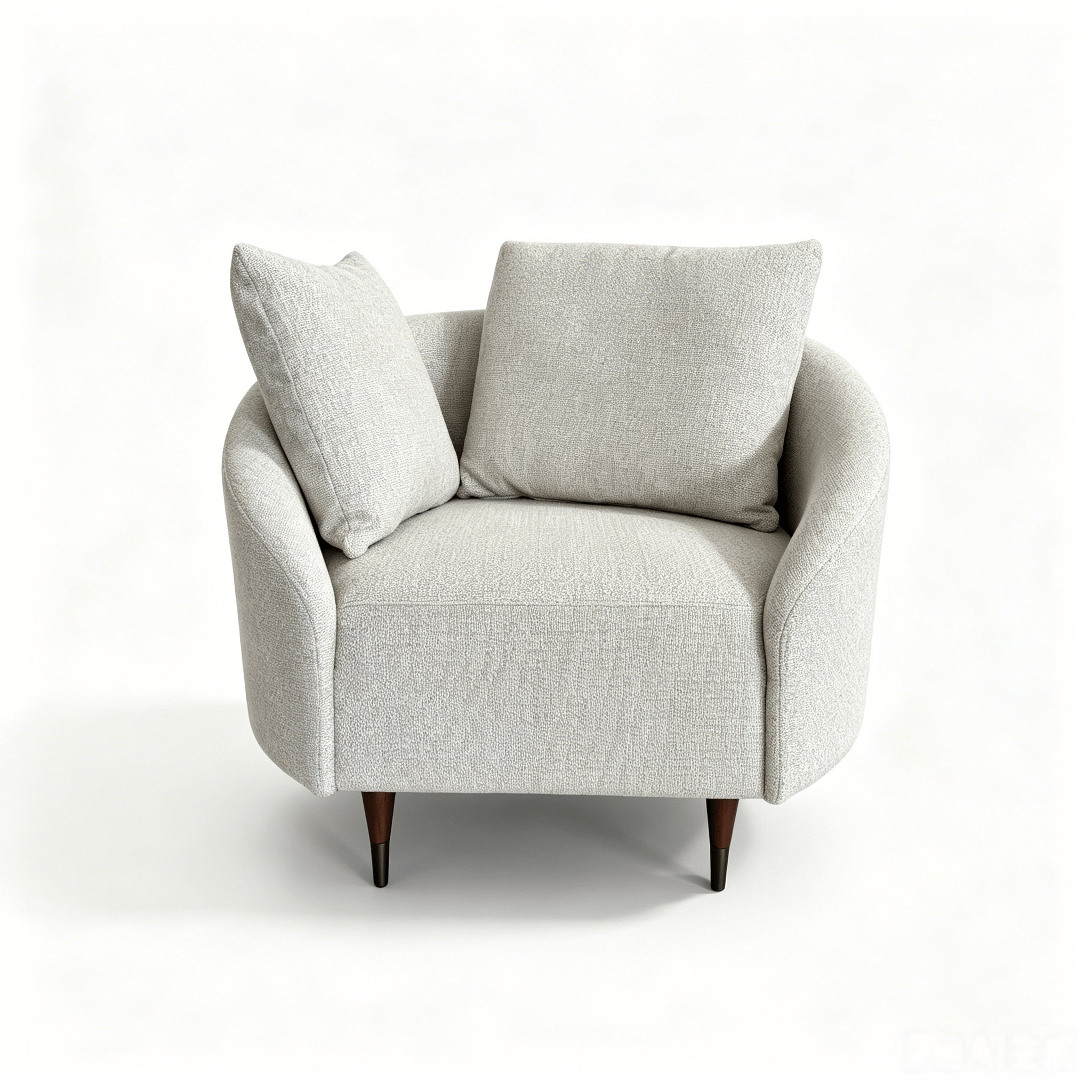 boucle tub armchair