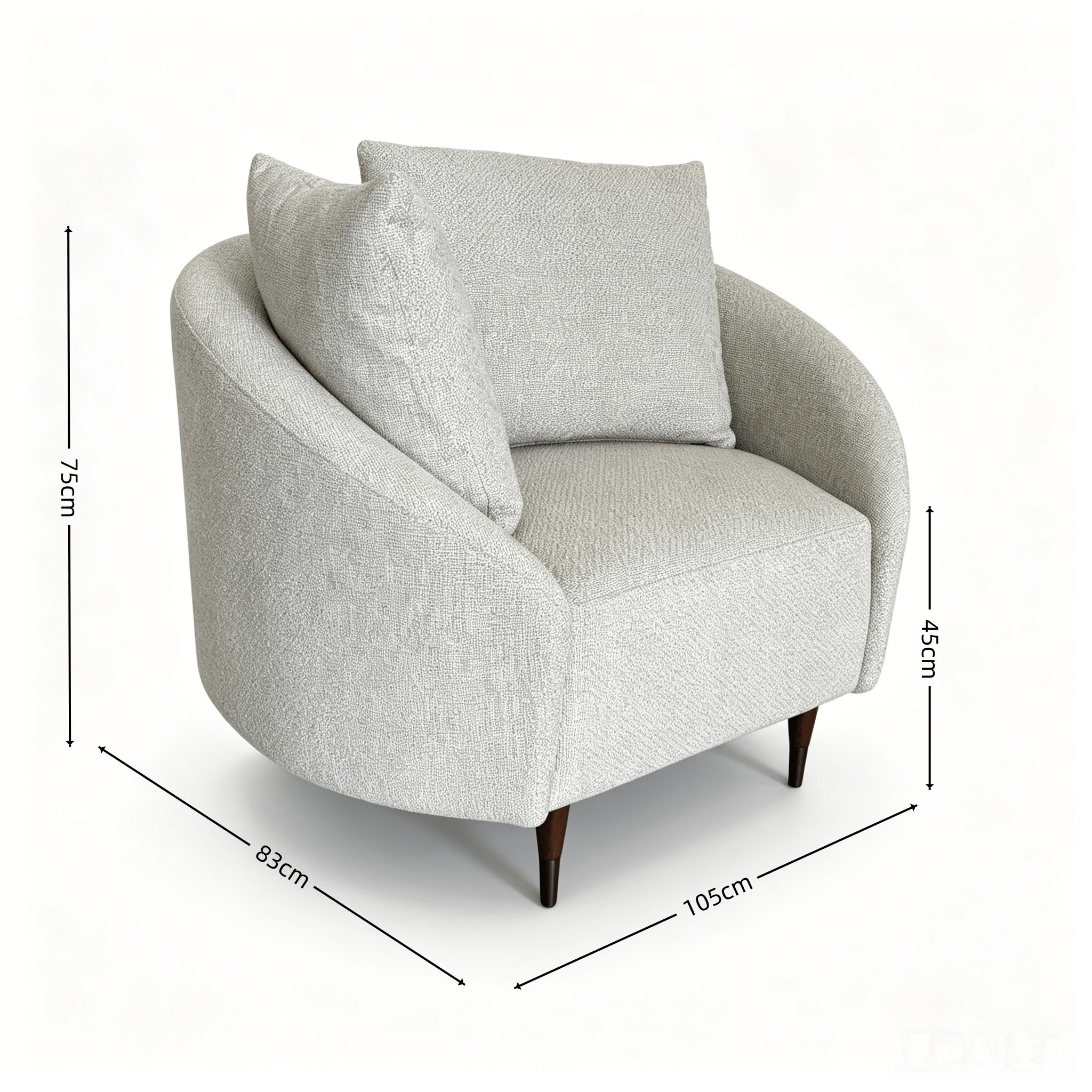 curved back lounge chair