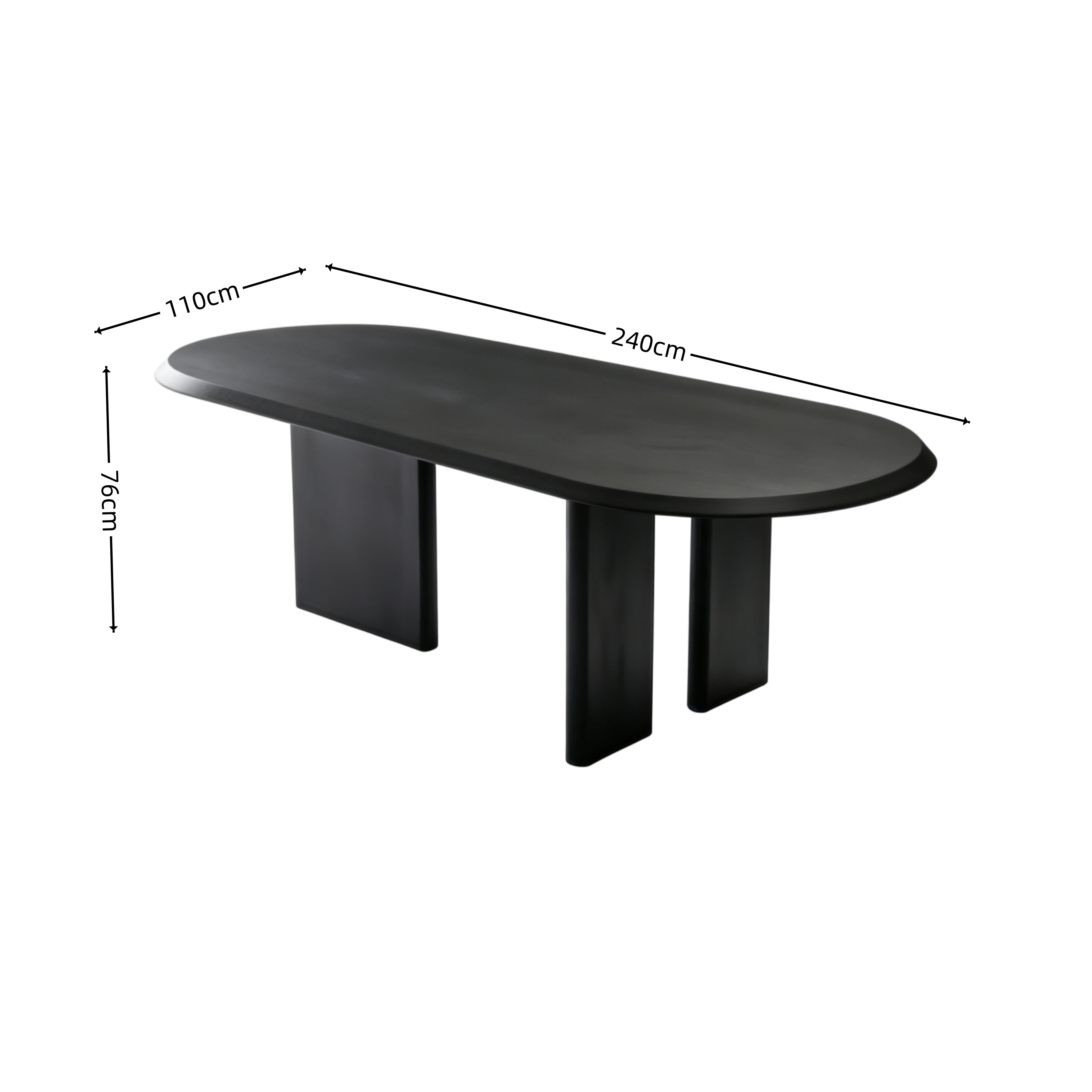 asymmetrical base designer dining table