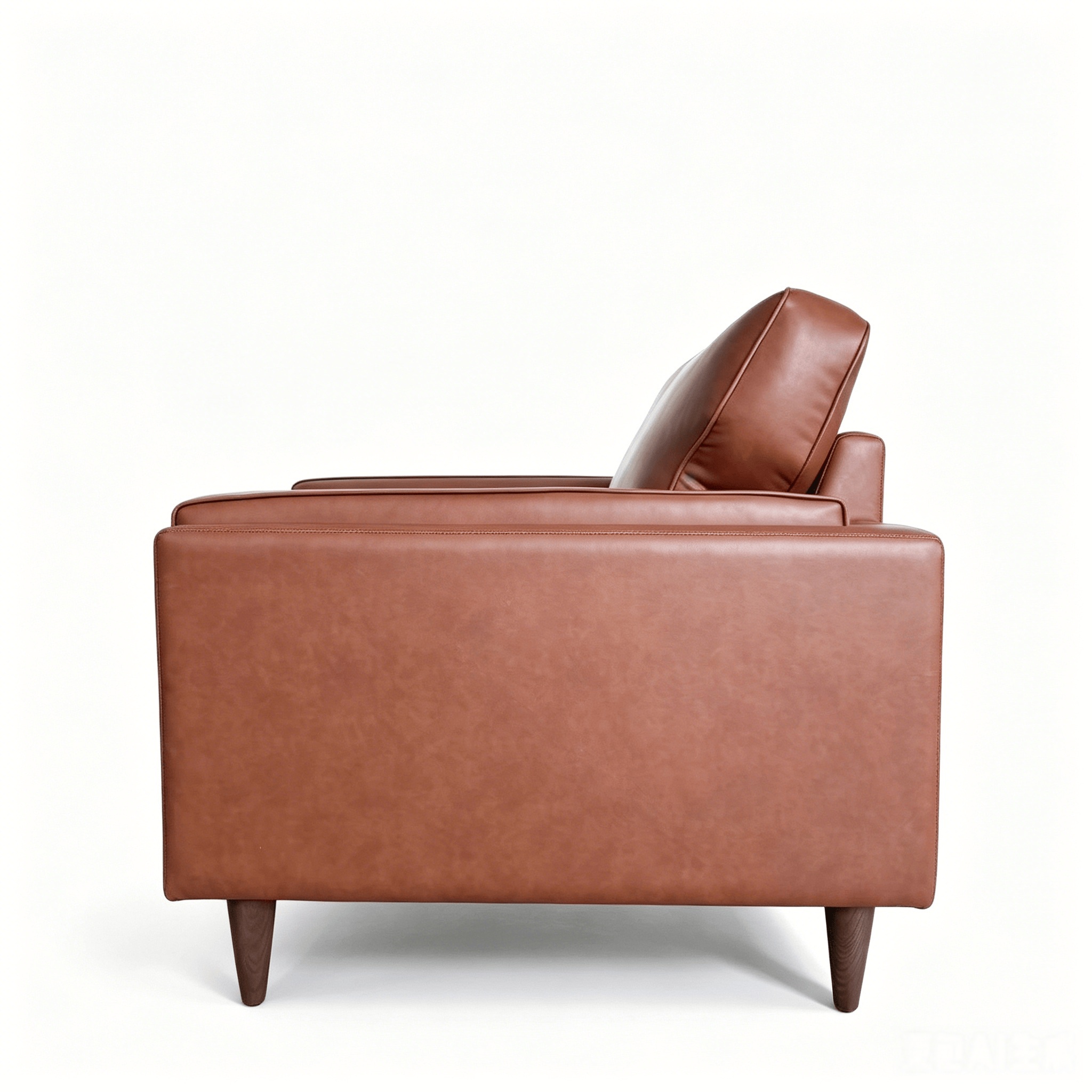 cognac leather 2-seater sofa