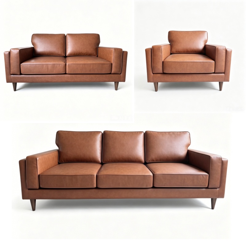 vintage leather 3-seater couch