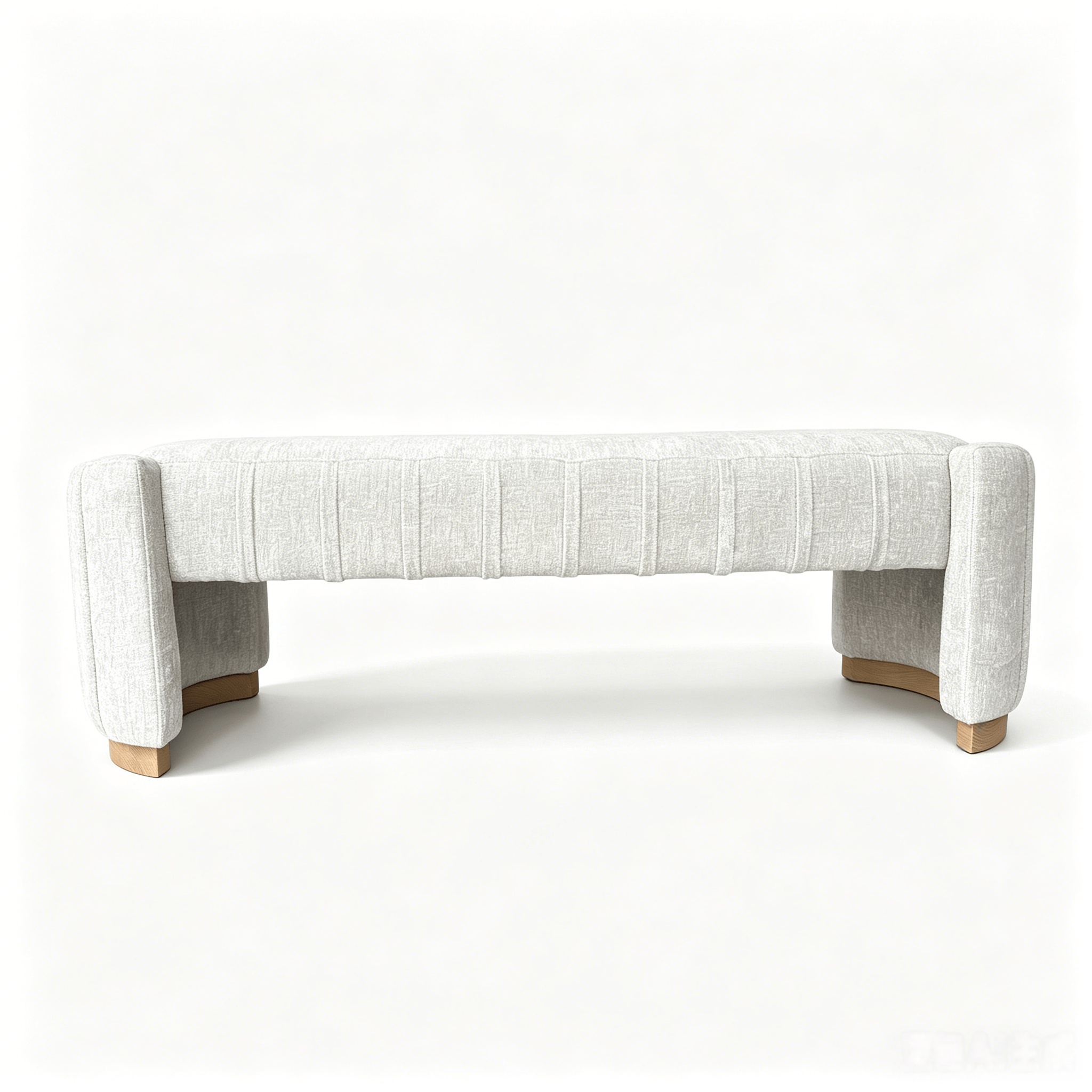 curved upholstered bench