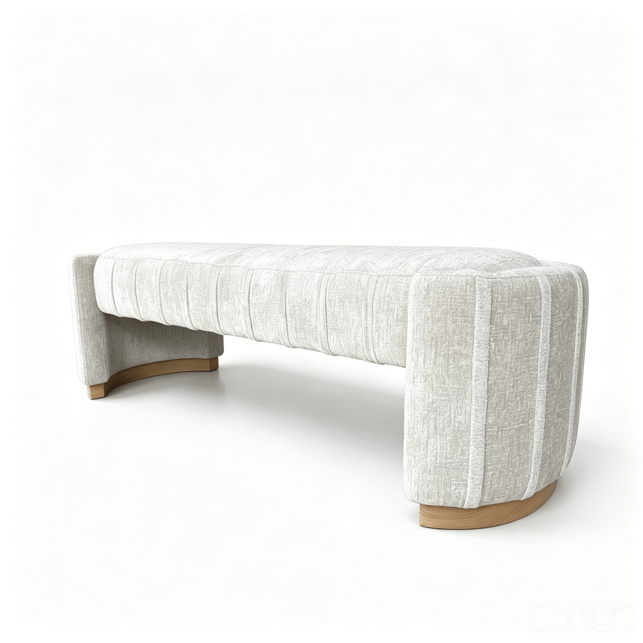 cream entryway bench