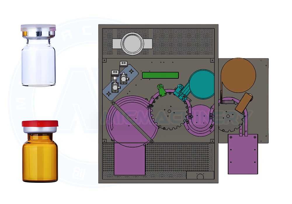 automatic vial filling and stoppering machine