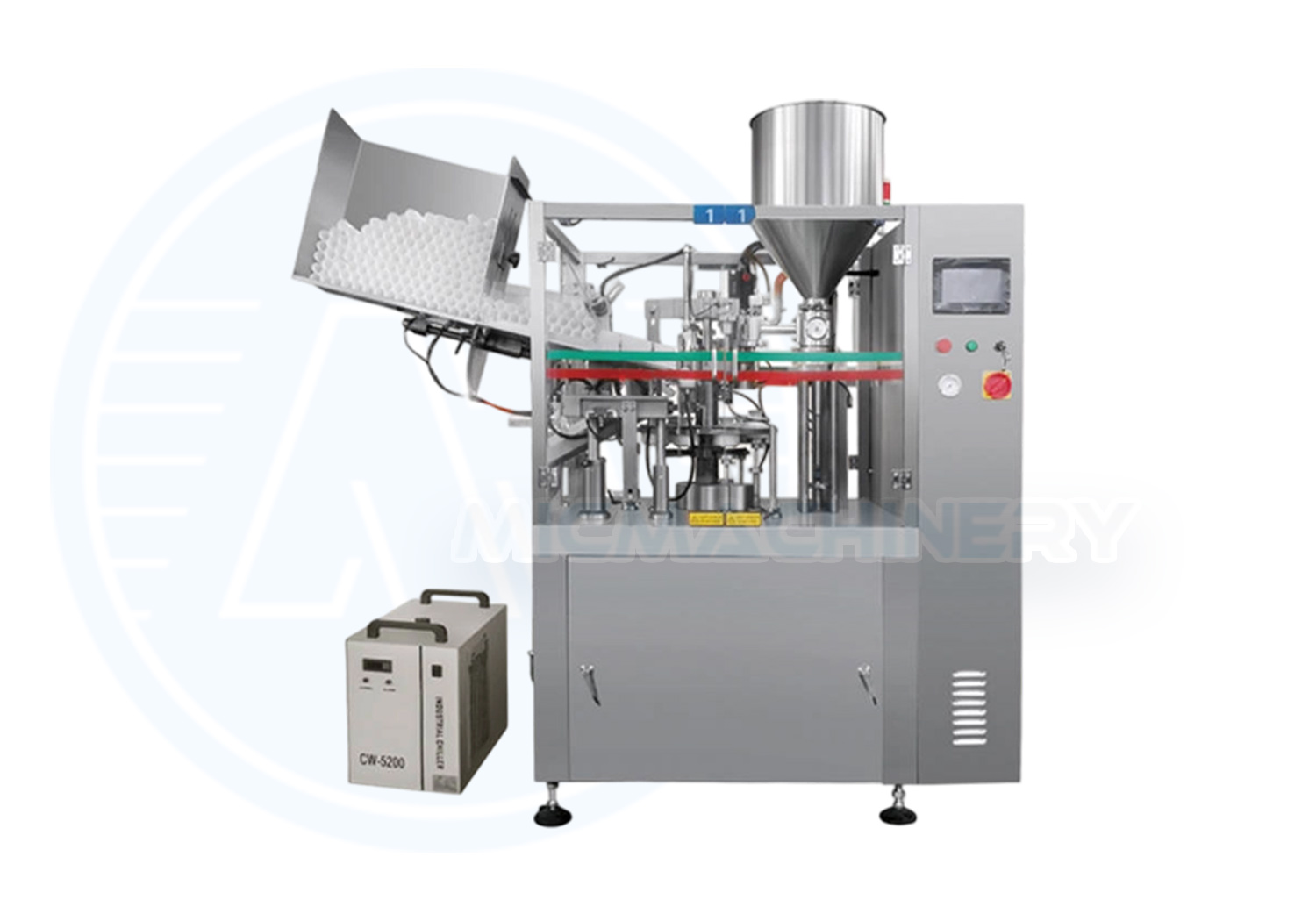 plastic tube filling and sealing machine