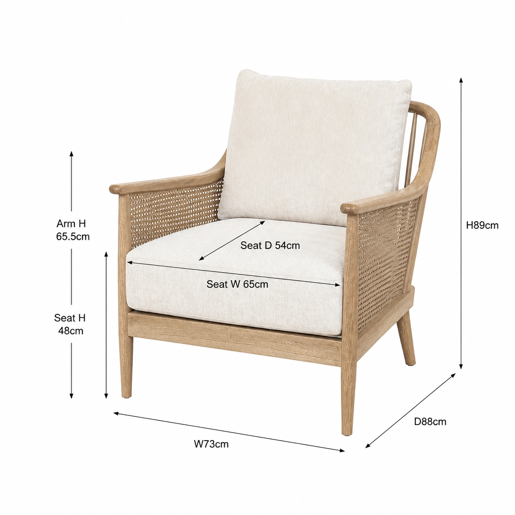 handwoven cane chair