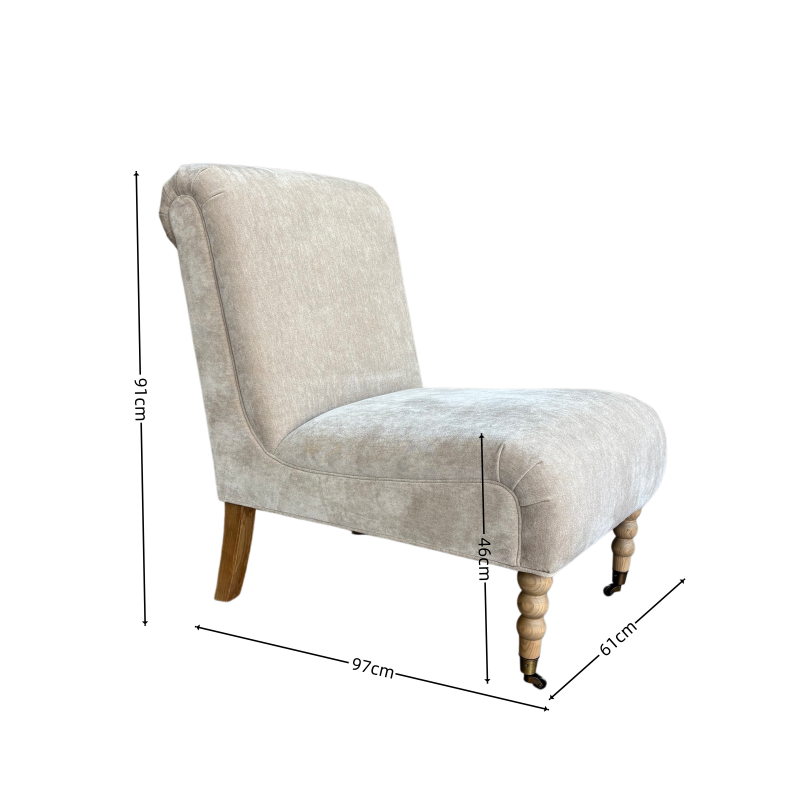 oak leg accent chair 