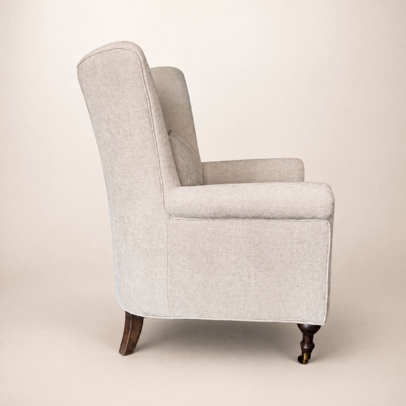 solid wood legs and brass casters