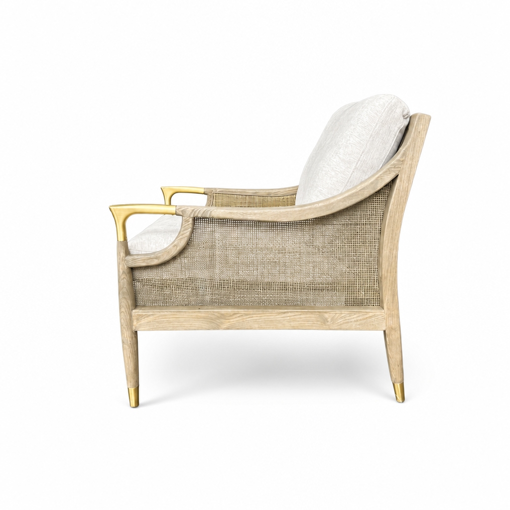 rattan cane accent chair