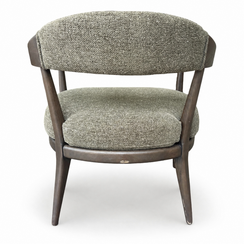 walnut finish armchair