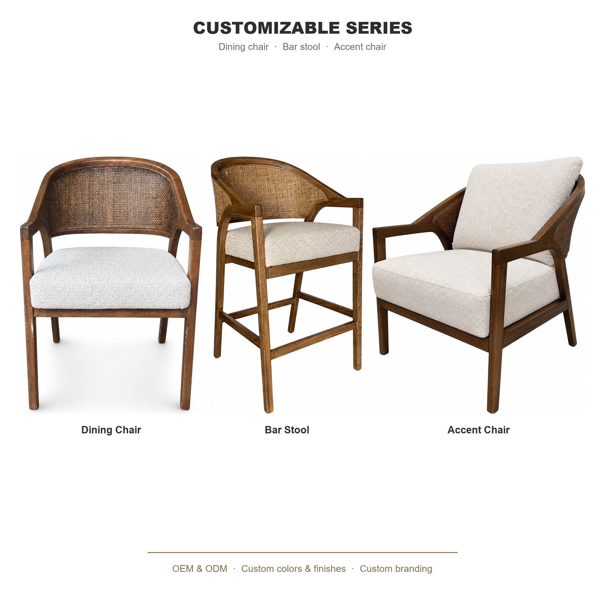 curved back dining chair with armrests