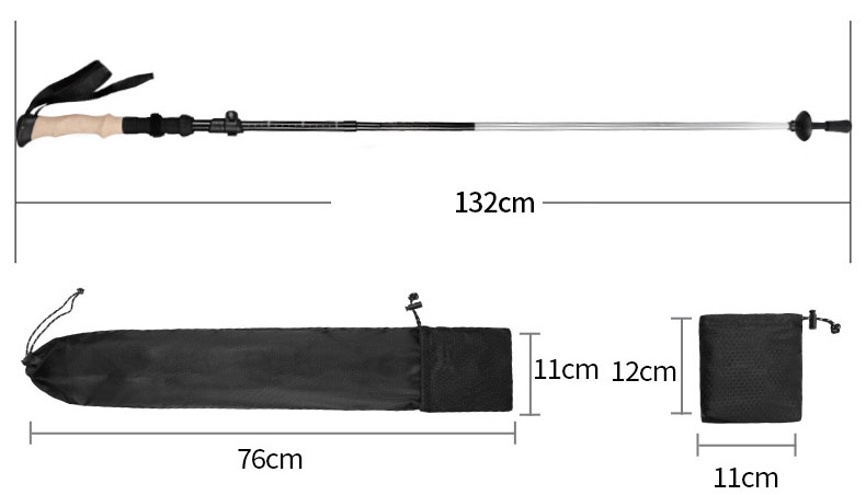 collapsible walking poles