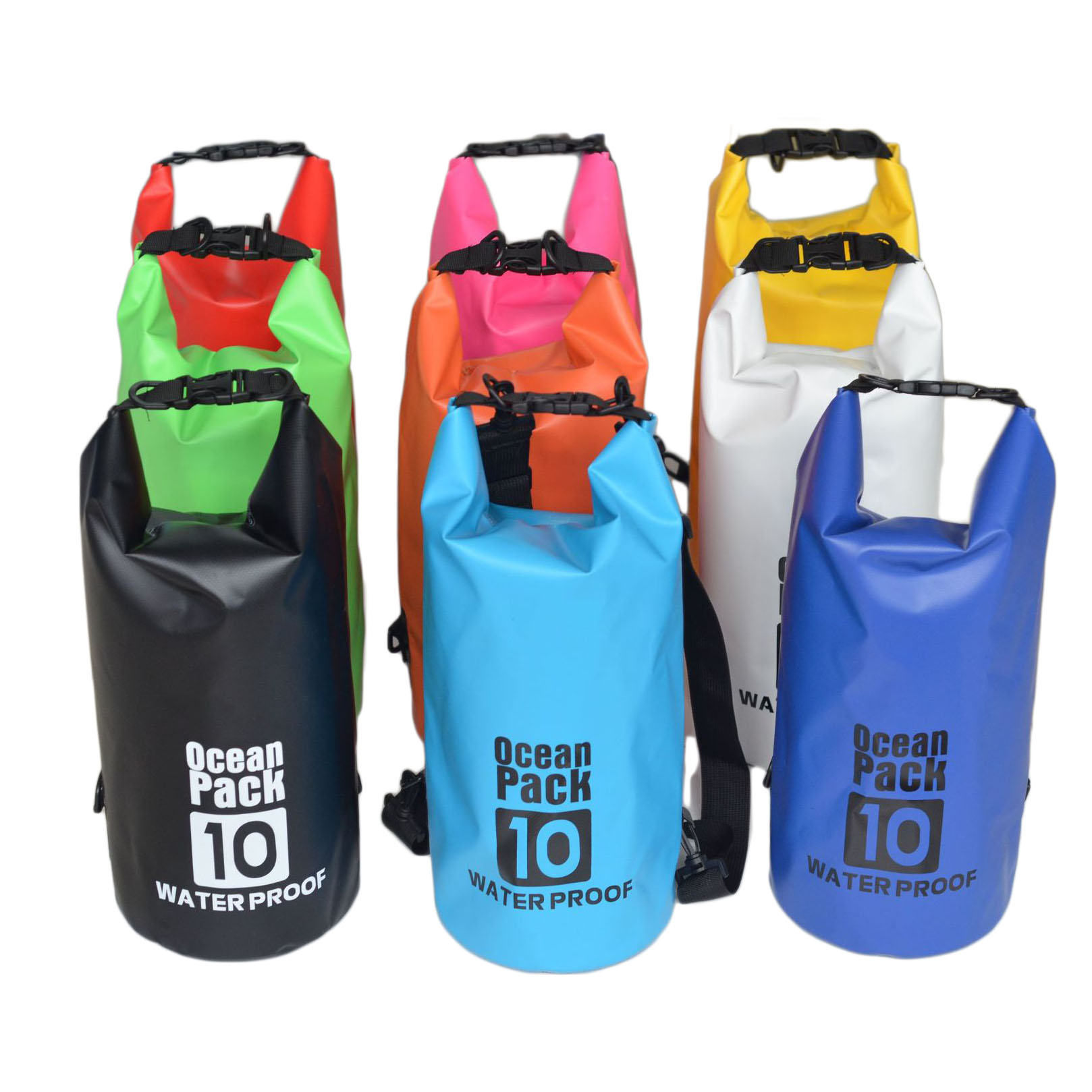 Waterproof roll top backpack