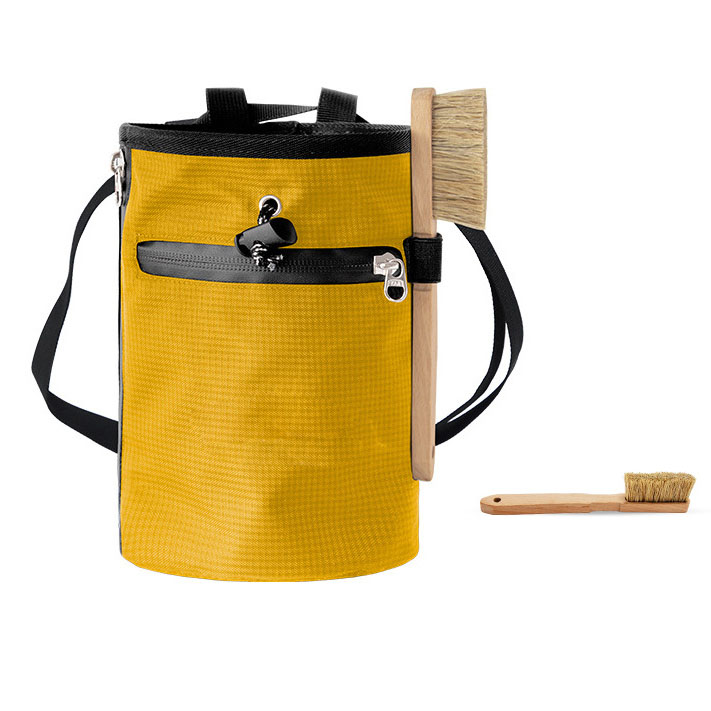 climbing chalk bag with pocket