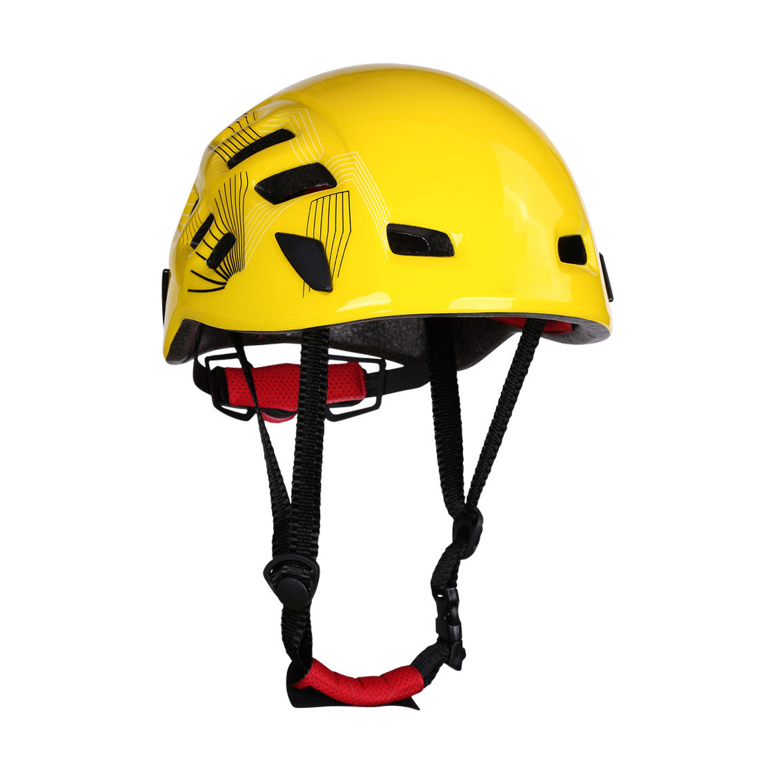 blue climbing helmet