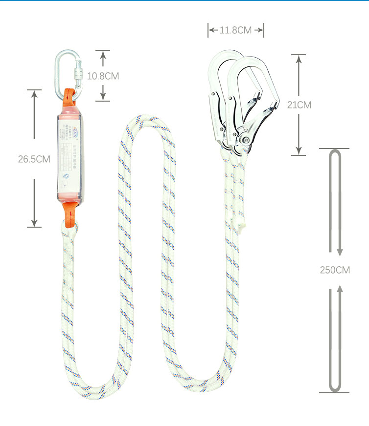 retractable lanyard for safety harness