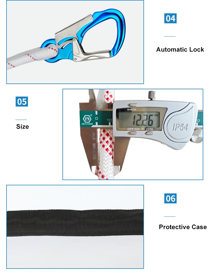 rope grab with lanyard