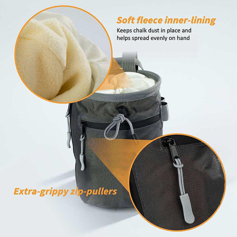 chalk bag with pocket