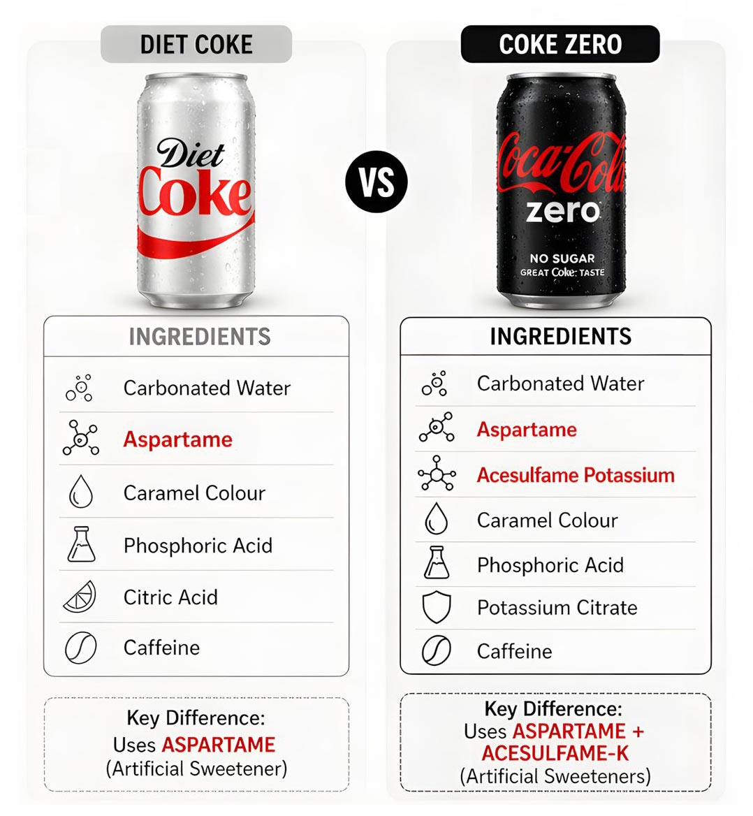 diet coke vs coke zero