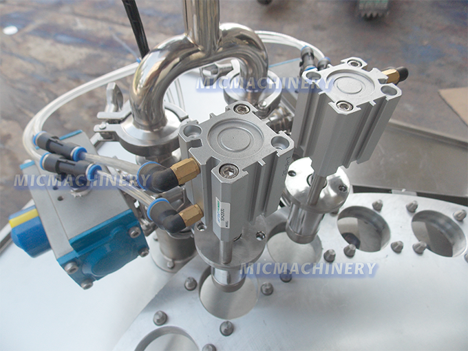 juice cup packaging machine filling station