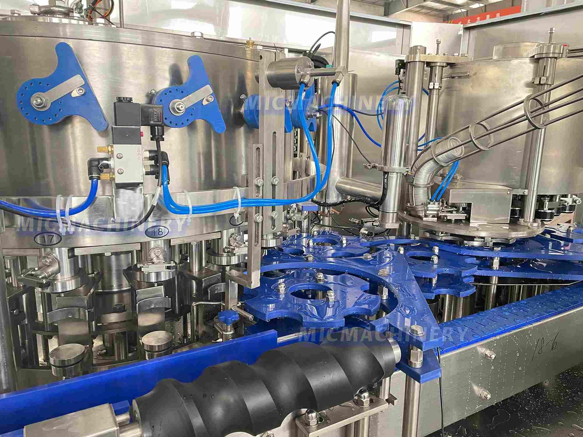 Soft drink canning equipment