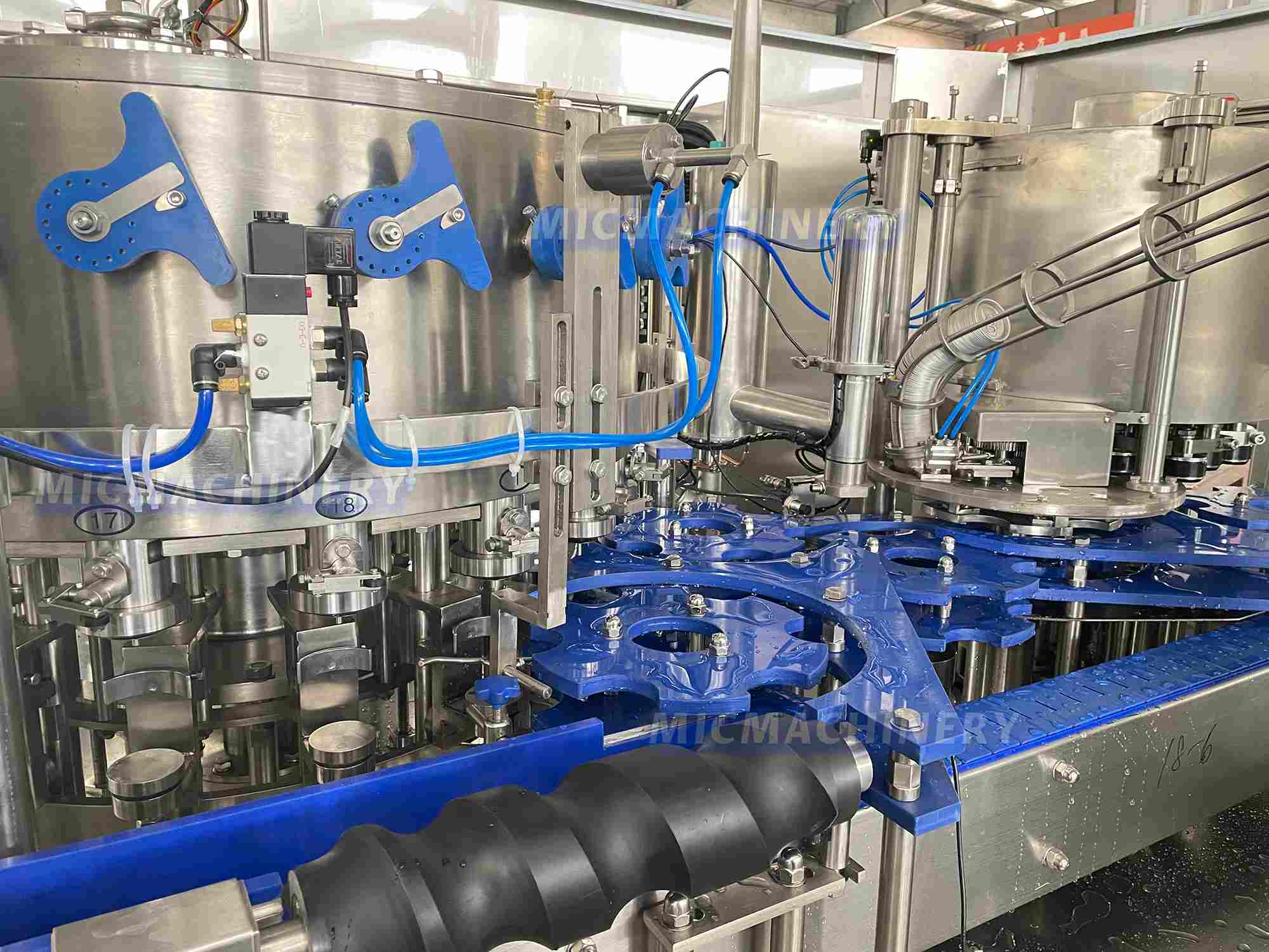 Soda production fill line