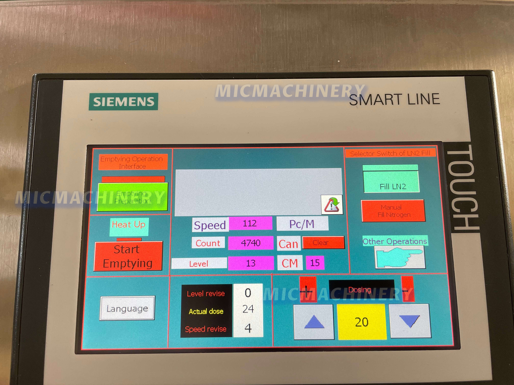 Nitrogen Dosing Machine Control Panel