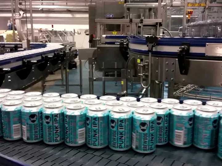 drink canning machine conveyor belt