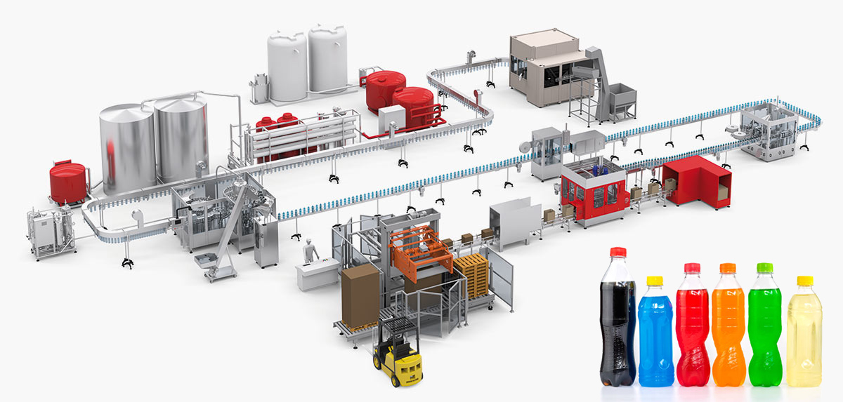 soda bottling line