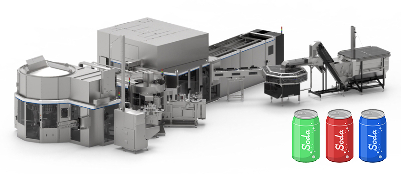 soda canning line