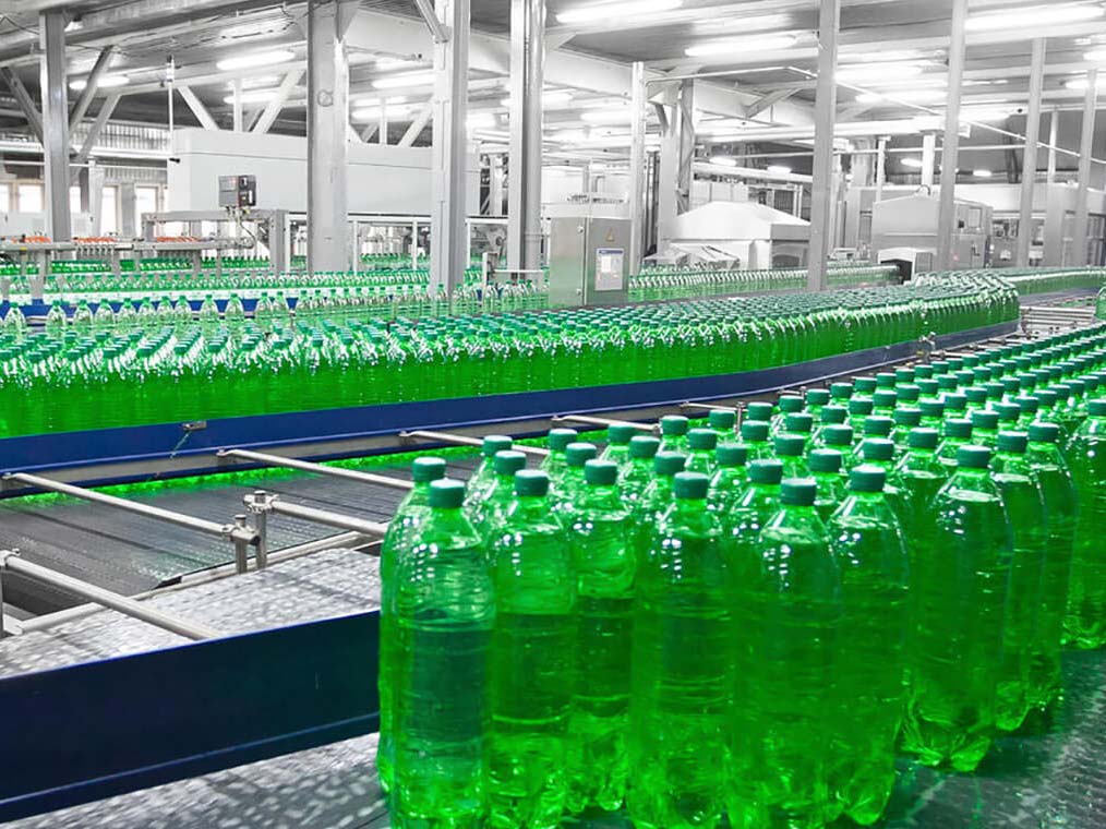 conveyor belt of soft drink filling machine