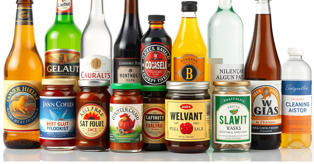 glass bottles