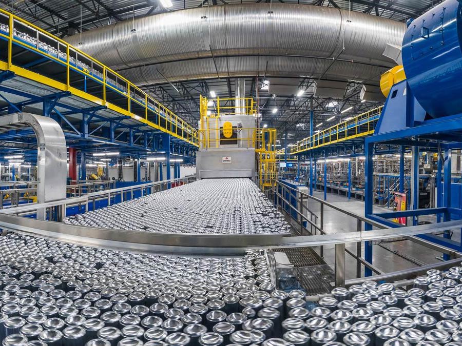 Real shot of can filling workshop