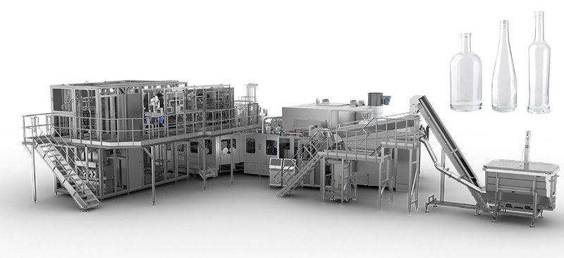 glass bottle filling line