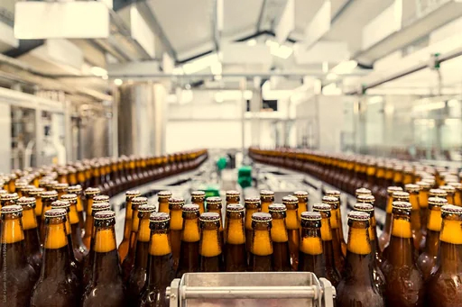 Beer Filling Line Glass Bottle Beer Finished Product Display